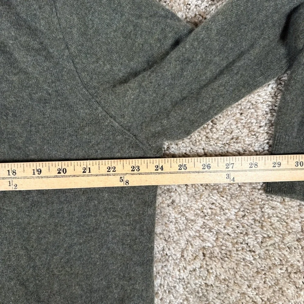Banana Republic Hoodie Mens Large Gray Green 100 Cashmere Pocket Luxury Knit